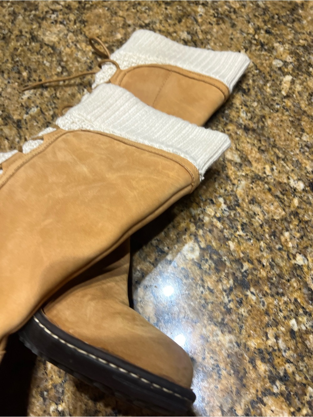 UGG Leather Knit-Trim Women's Boots - Picture 10 of 16